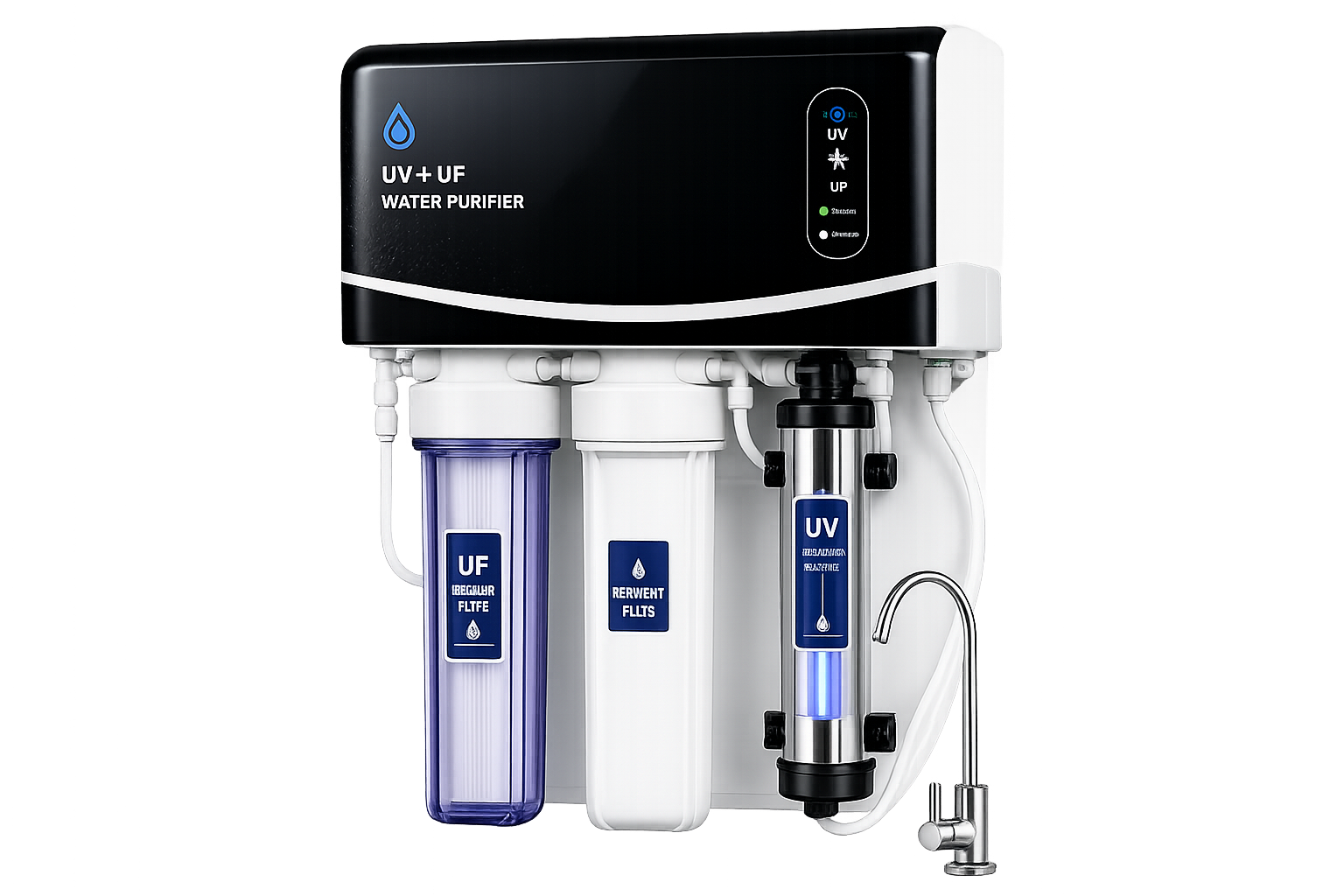 UV and UF water purifier with faucet